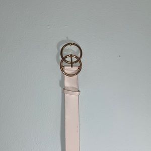 White Belt with Gold Loops